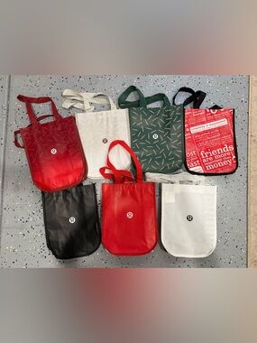 Lululemon Logo Reusable Tote Bags - Lot of 7 - All Unique